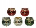 Świecznik szklany świąteczny na tealight 5,5 cm