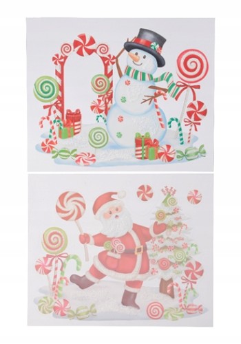 Naklejki świąteczne okienne brokatowe 34,5 cm