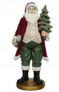 Święty Mikołaj figurka świąteczna stojąca 32,5 cm