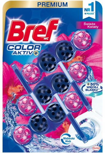 Zawieszka do WC Bref świeże kwiaty 3x50 g