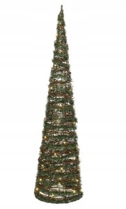 Sztuczna choinka LED ozdobna zielona 60 cm