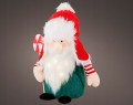 Skrzat świąteczny w czapce LED figurka ozdobna 37 cm