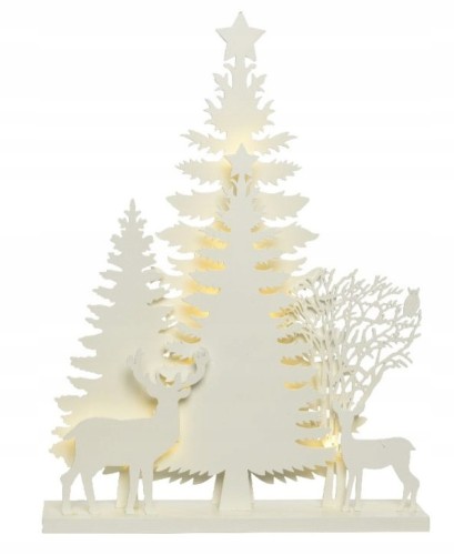 Figurka dekoracyjna świąteczna LED biała 40 cm