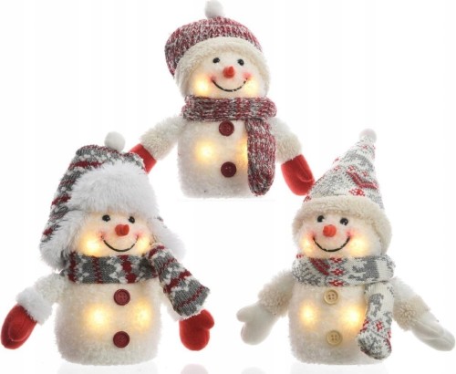 Figurka świąteczna LED bałwan 15 cm