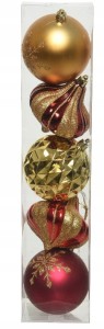 Bombki choinkowe nietłukące zestaw 5 szt. 8 cm