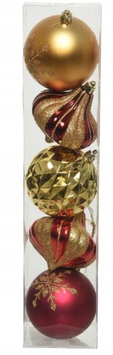 Bombki choinkowe nietłukące zestaw 5 szt. 8 cm