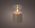 Świeczka w szkle LED ozdobna szara 12,5 cm