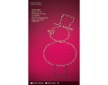 Bałwan świąteczny LED dekoracja zewnętrzna 47 cm