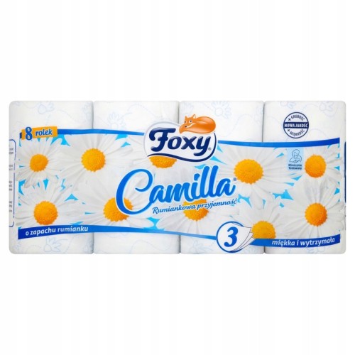 Papier toaletowy Foxy Camilla 3 warstwy 8 rolek