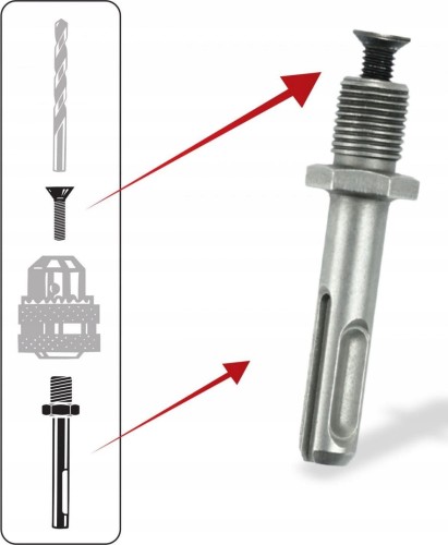 Adapter SDS+ do uchwytu wiertarskiego 1/2"