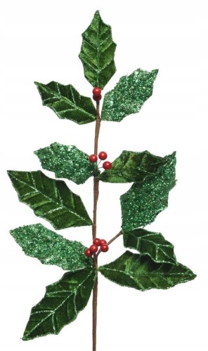 Gałązka świąteczna dekoracyjna liść 60 cm
