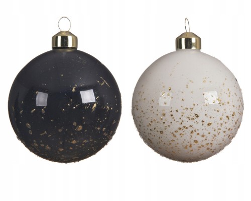 Bombka na choinkę świąteczna szklana 8 cm 1 szt