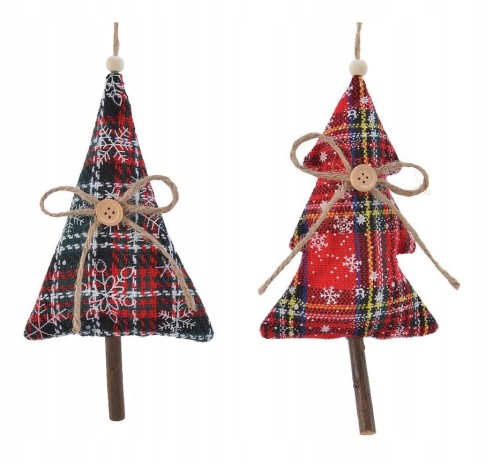 Zawieszka na choinkę świąteczna choinka 19 cm