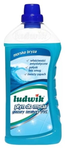 Płyn do mycia glazury terkatory i PVC Ludwik morska bryza 1 l