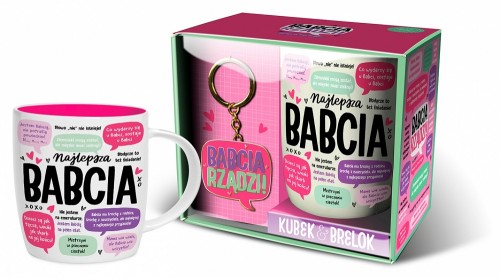 Zestaw na dzień babci kubek 350 ml + brelok