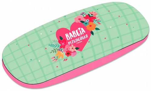 Etui na okulary zielone z napisem na dzień babci