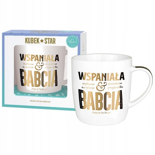 Kubek na dzień babci biały na prezent 300 ml