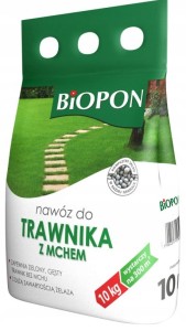 Biopon Nawóz do trawników z mchem z żelazem 10 kg