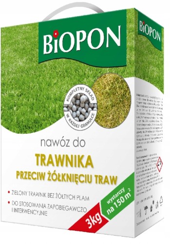 Nawóz do trawnika przeciw żółknięciu 3 kg