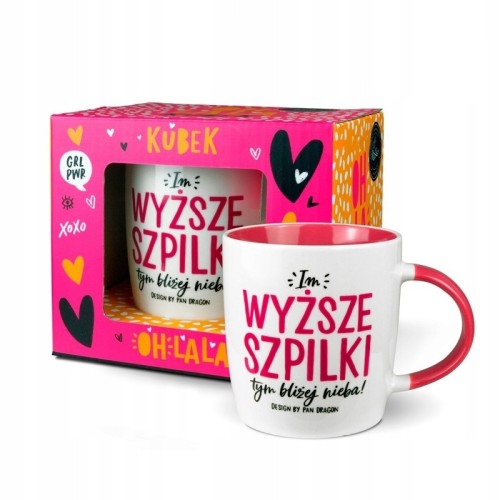 Kubek ceramiczny na prezent Szpilki 400 ml