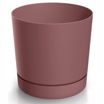 Doniczka z podstawką plastikowa marsala 14,7 cm Tubo