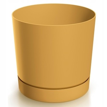 Doniczka z podstawką musztardowa 13 cm Tubo