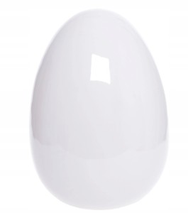 Jajko ceramiczne białe wielkanocne ozdobne 10 cm