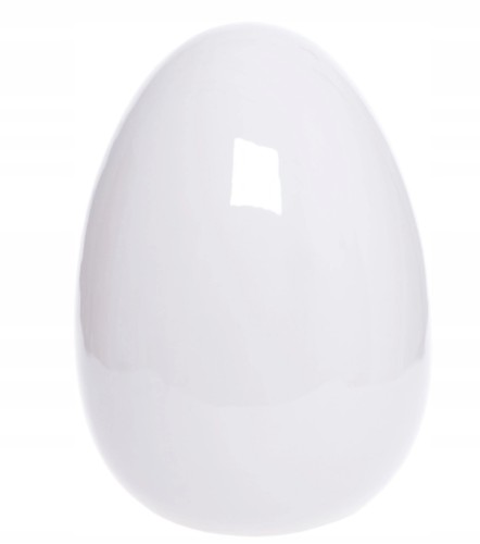 Jajko ceramiczne białe wielkanocne ozdobne 10 cm