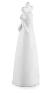 Kurka ceramiczna figurka wielkanocna biała 19 cm