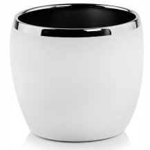 Osłonka ceramiczna biało-srebrna kula 11 cm