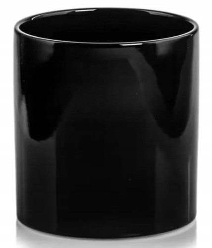 Osłonka ceramiczna czarna walec 16 cm