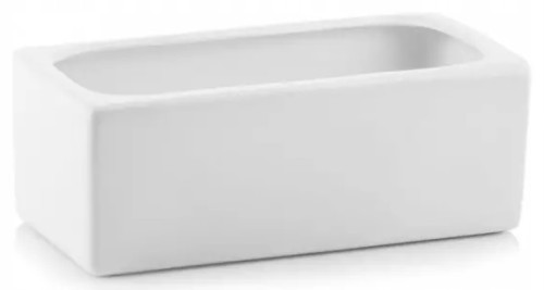 Doniczka ceramiczna biała prostokątna 25 cm Piano