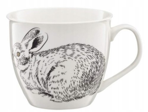 Kubek porcelanowy biały królik 550 ml Wild