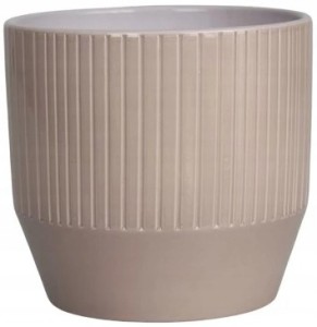 Osłonka ceramiczna na doniczkę szara 13,5 Lasur
