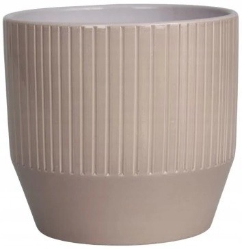 Osłonka ceramiczna na kwiaty szara 13,5