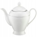 Dzbanek porcelanowy z pokrywką biały 1,1 l