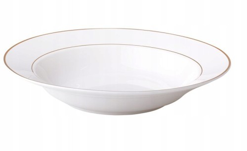 Talerz obiadowy do zupy porcelanowy biały 23 cm