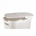 Kosz na pranie rattan kremowy 40 l
