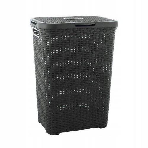 Kosz na pranie rattan antracytowy 40 l