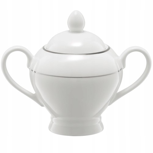 Cukiernica z przykrywką porcelanowa biała 300 ml