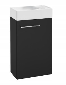 Szafka łazienkowa z umywalką wisząca 60x40 czarny mat Small