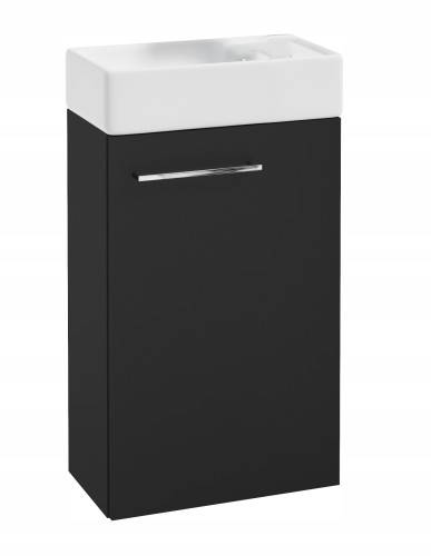 Szafka łazienkowa z umywalką wisząca 60x40 czarny mat Small