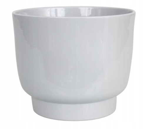 Osłonka ceramiczna na doniczkę jasno grafitowa 20 cm