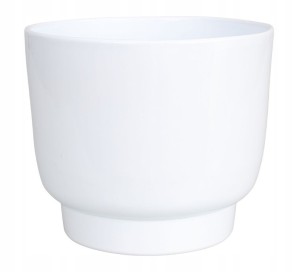 Osłonka ceramiczna na doniczkę biała 20 cm