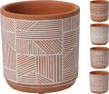 Osłonka ceramiczna na kwiaty terakota 11 cm