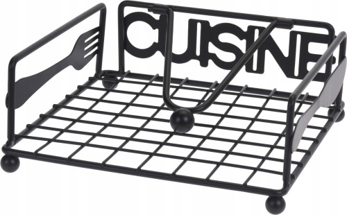 Serwetnik na serwetki metalowy czarny 