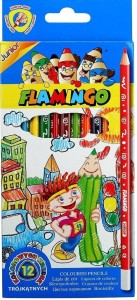 Kredki ołówkowe trójkątne 12 kolorów