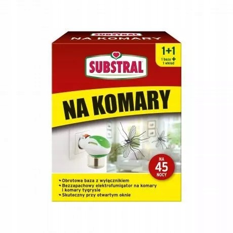Środek na komary elektro + wkład 45 dni