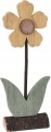 Kwiatek dekoracja stojąca drewniana 26 cm