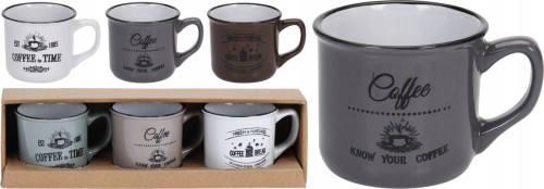 Kubek ceramiczny na kawę espresso zestaw 3 szt